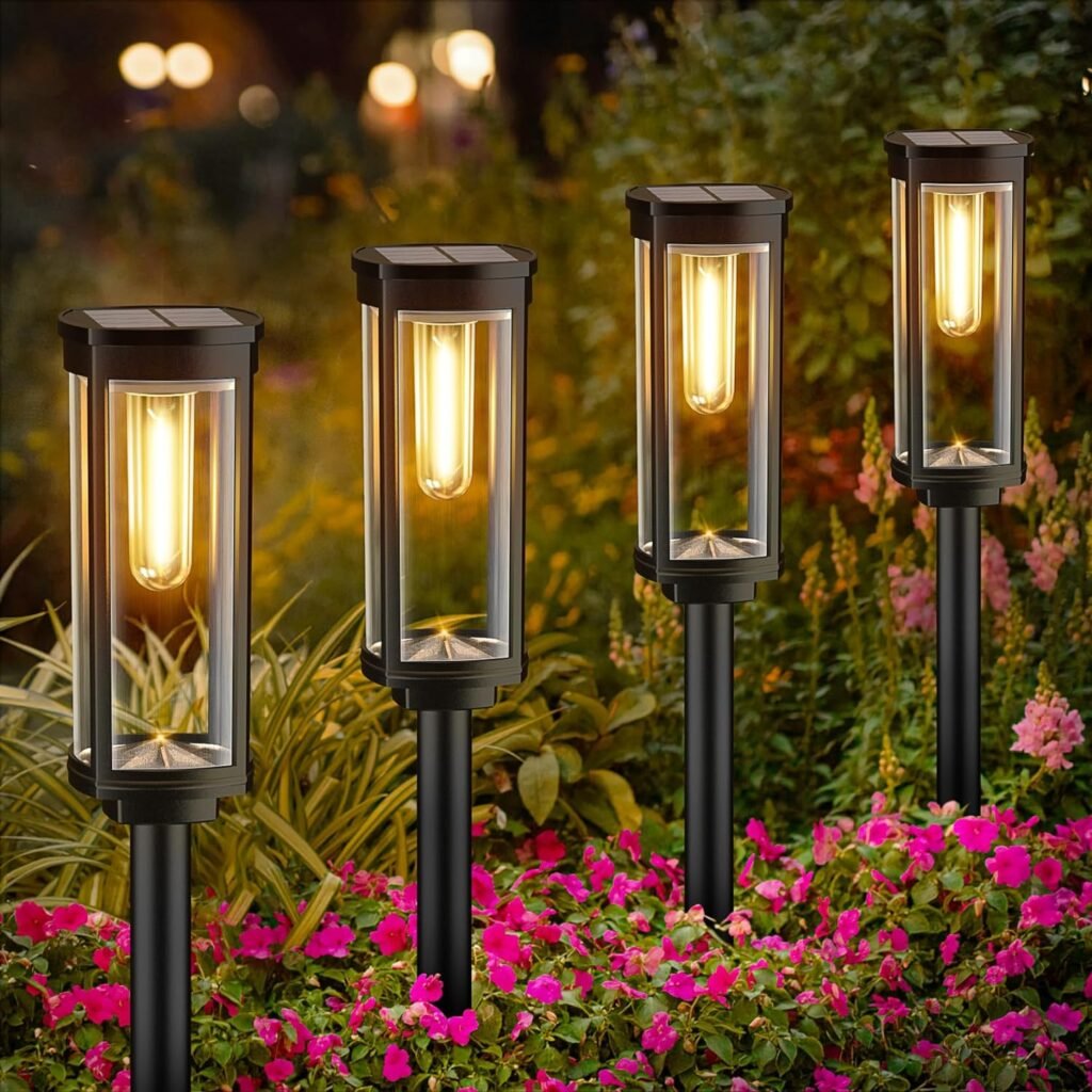 Bright Solar Pathway Lights Outdoor, 8 Pack Solar Powered Garden Lights Waterproof, Auto On/Off Solar Yard Lights for Lawn Patio Walkway Driveway Decor Landscape Lighting Bright Solar Pathway Lights Outdoor, 8 Pack Solar Powered Garden Lights Waterproof, Auto On/Off Solar Yard Lights for Lawn Patio Walkway Driveway Decor Landscape Lighting