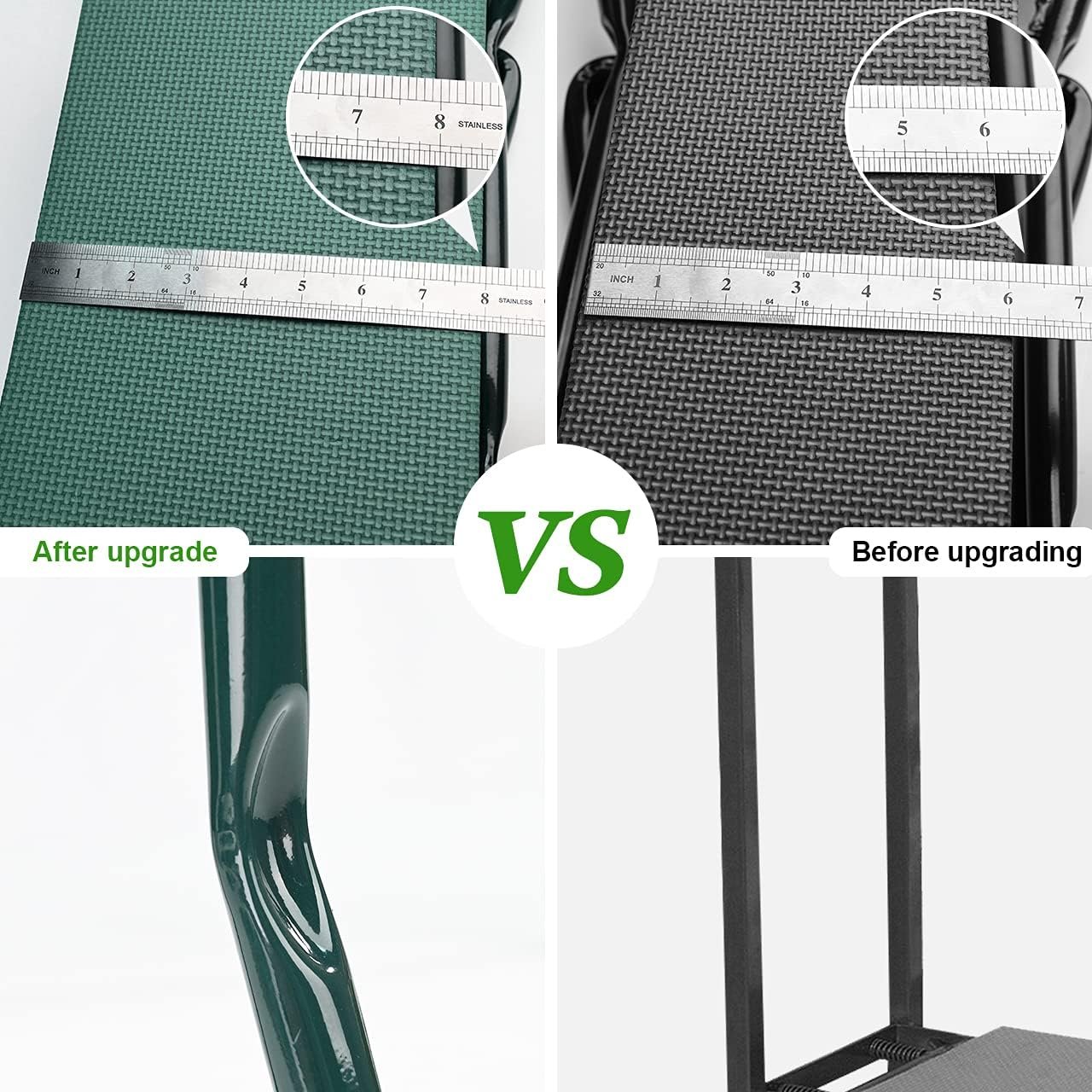 KVR Upgraded Garden Kneeler and Seat with Thicken  Widen Soft Kneeling Pad,Heavy Duty Foldable Gardener Stool with 2 Tool Pouches,Gardening Gifts for Women Mom Men Seniors¡­…