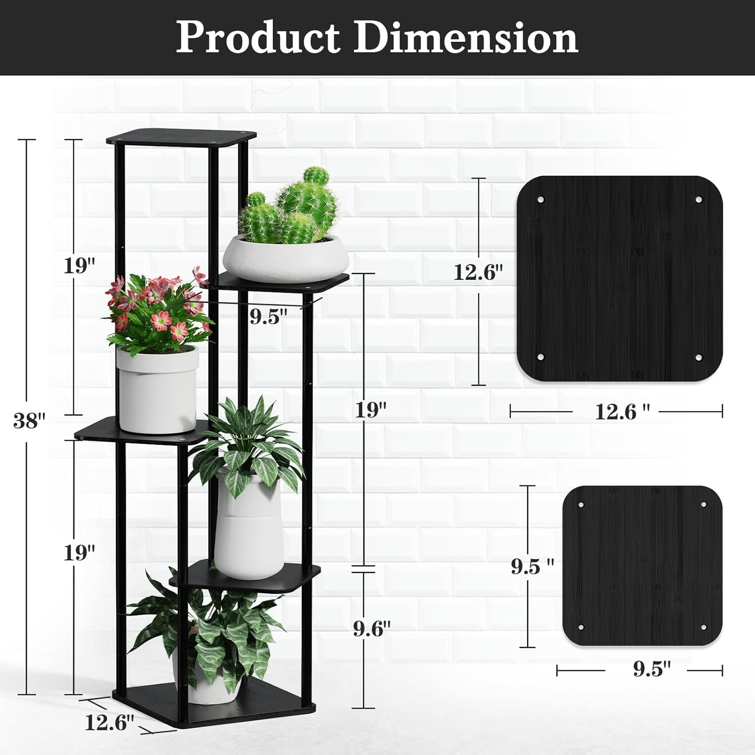 MUDEELA Plant Stand Indoor, 5 Tier Bamboo Plant Stands Corner Plant Stand for Multiple Plants, Tall Plant Shelf Plant Holders for Indoor, Outdoor, Corner, Living Room, Balcony, and Bedroom MUDEELA Plant Stand Indoor, 5 Tier Bamboo Plant Stands Corner Plant Stand for Multiple Plants, Tall Plant Shelf Plant Holders for Indoor, Outdoor, Corner, Living Room, Balcony, and Bedroom
