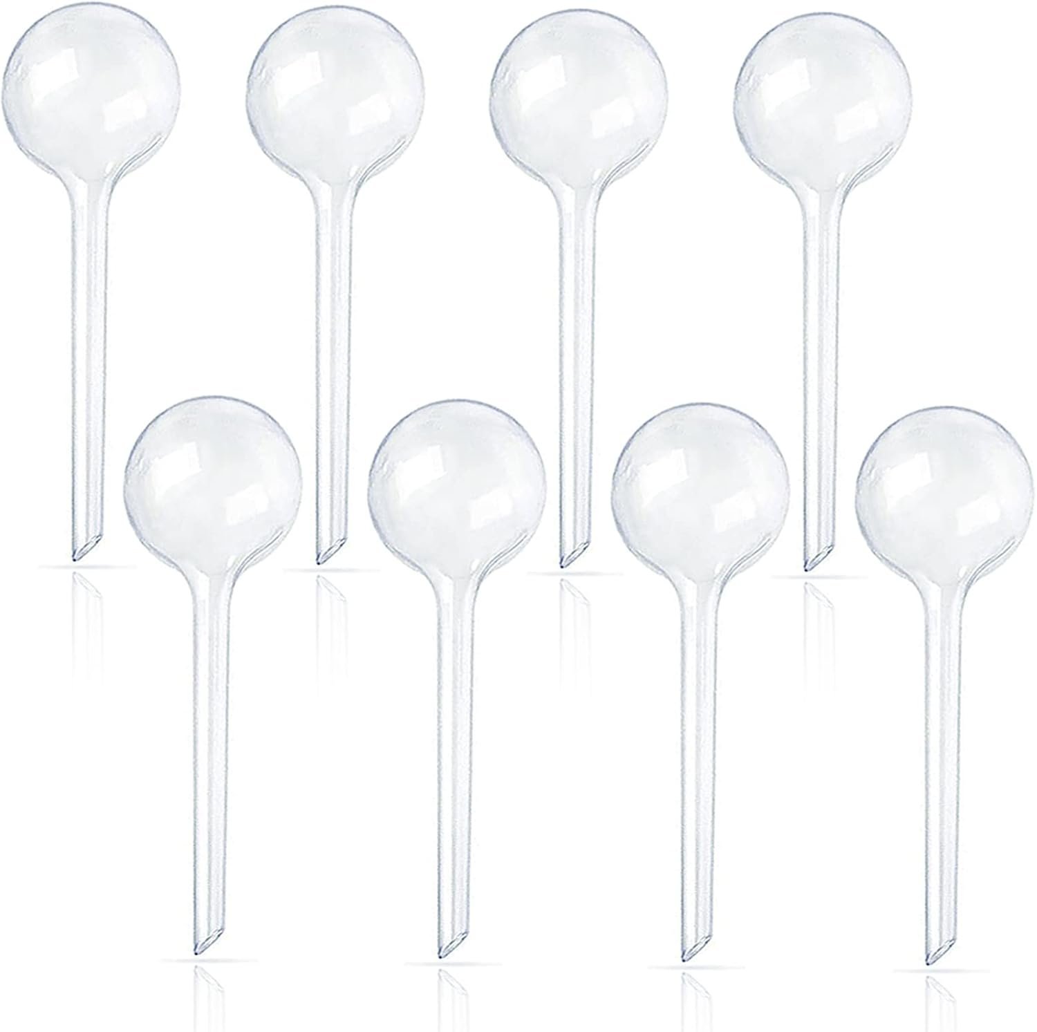 8 Pcs Clear Plant Watering Globes,Plastic Self Watering Bulbs Ball,Garden Water Device for Plant Indoor Outdoor(Small)