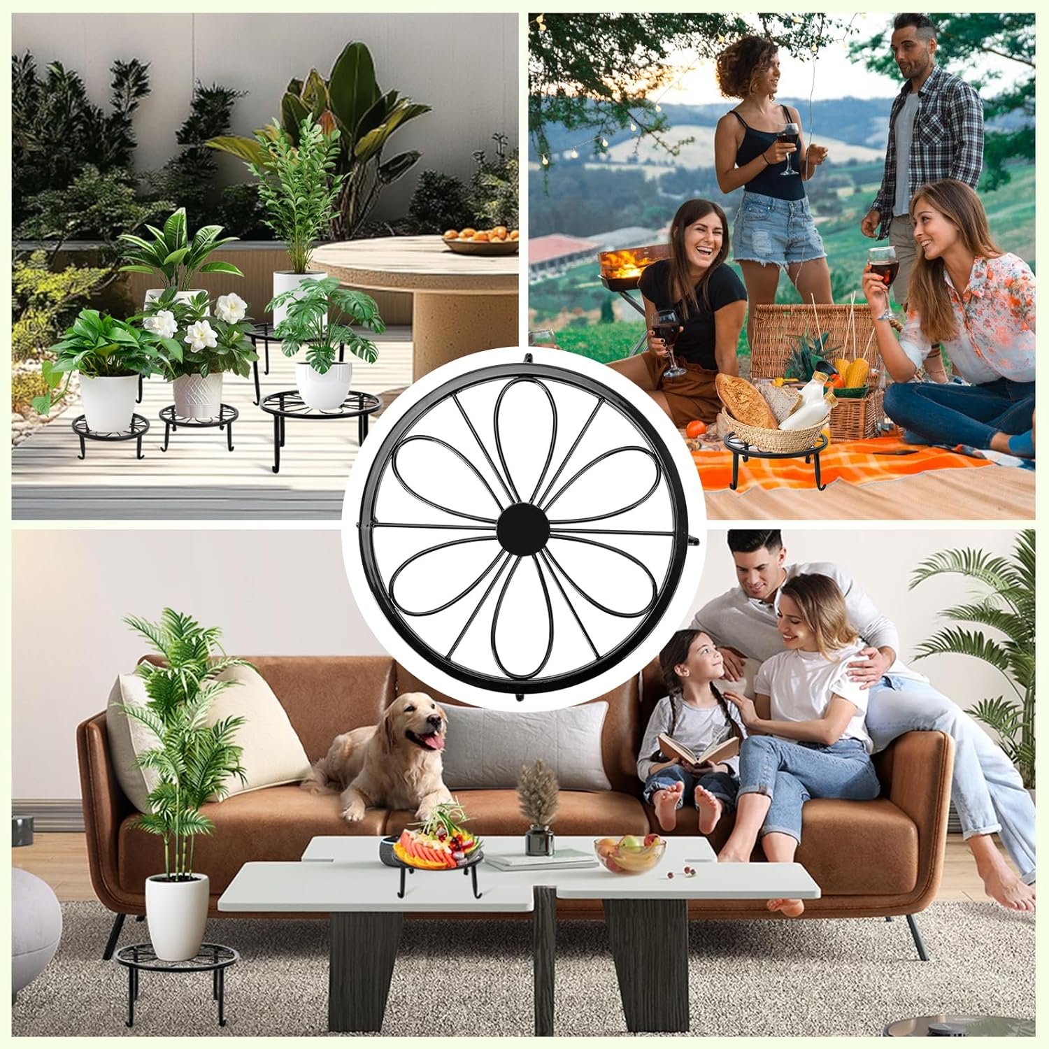 ESRICH 2Pack Metal Plant Stands for Outdoor Indoor Plants, Heavy Duty Flower Stands for Multiple Plant, Anti-Rust Iron Plant Pot Shelffor Planter, Potted Plant Holder for Garden Home ( 7.8in Black) ESRICH 2Pack Metal Plant Stands for Outdoor Indoor Plants, Heavy Duty Flower Stands for Multiple Plant, Anti-Rust Iron Plant Pot Shelffor Planter, Potted Plant Holder for Garden Home ( 7.8in Black)