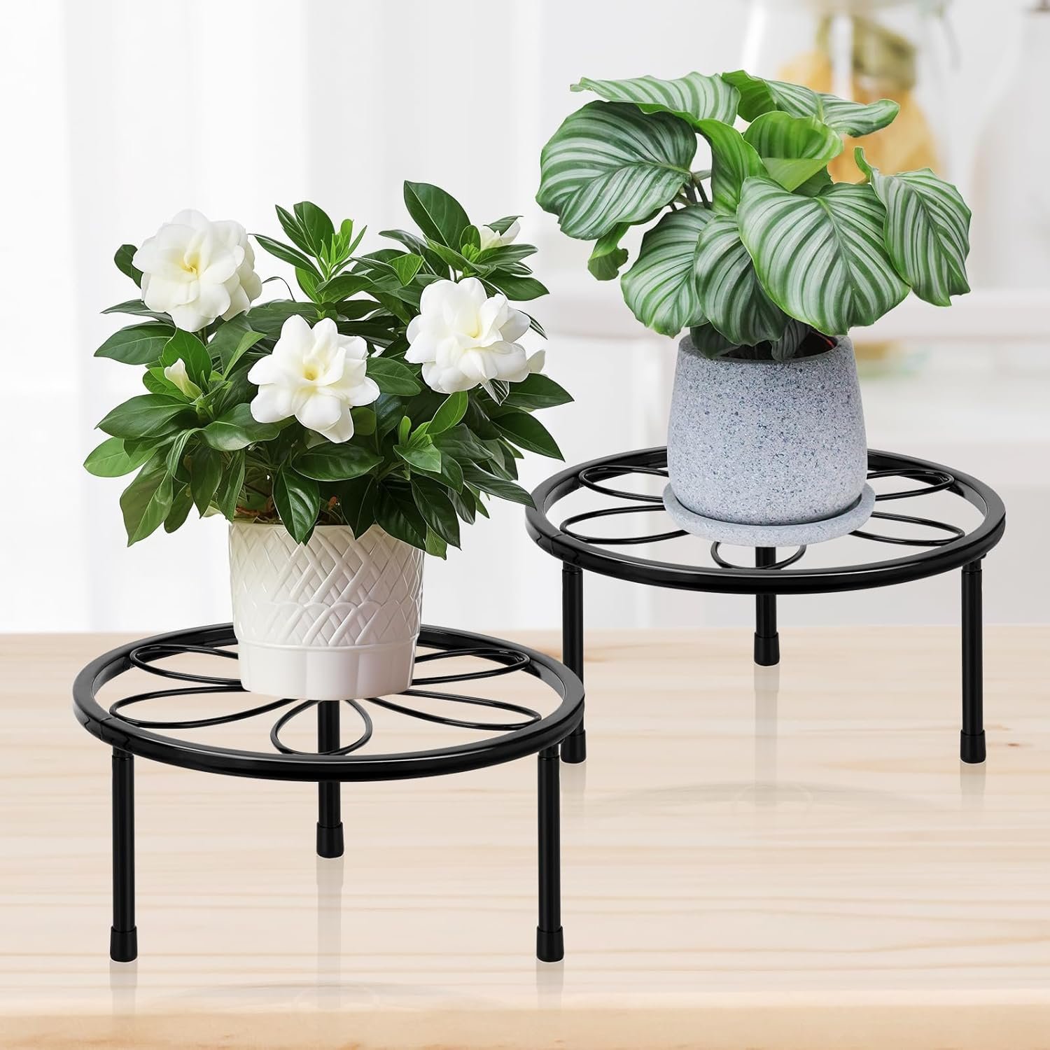 ESRICH 2Pack Metal Plant Stands for Outdoor Indoor Plants, Heavy Duty Flower Stands for Multiple Plant, Anti-Rust Iron Plant Pot Shelffor Planter, Potted Plant Holder for Garden Home ( 7.8in Black) ESRICH 2Pack Metal Plant Stands for Outdoor Indoor Plants, Heavy Duty Flower Stands for Multiple Plant, Anti-Rust Iron Plant Pot Shelffor Planter, Potted Plant Holder for Garden Home ( 7.8in Black)