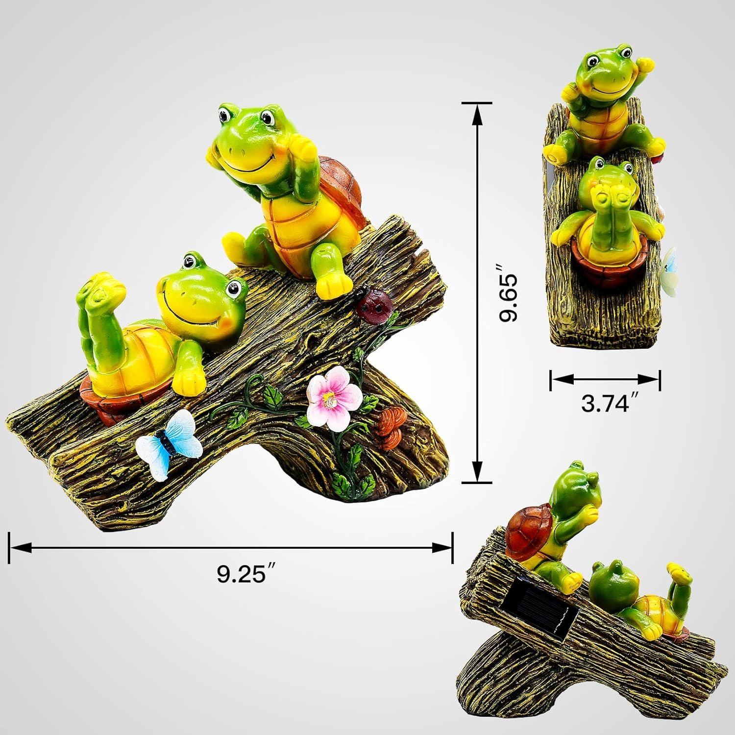 Garden Gnome Statue, Resin Figurine with Bright Solar Lantern Lights and Welcome Sign, Outdoor Solar-Powered Illumination Yard Art Decorations for Indoor Outdoor Patio Lawn Garden Room