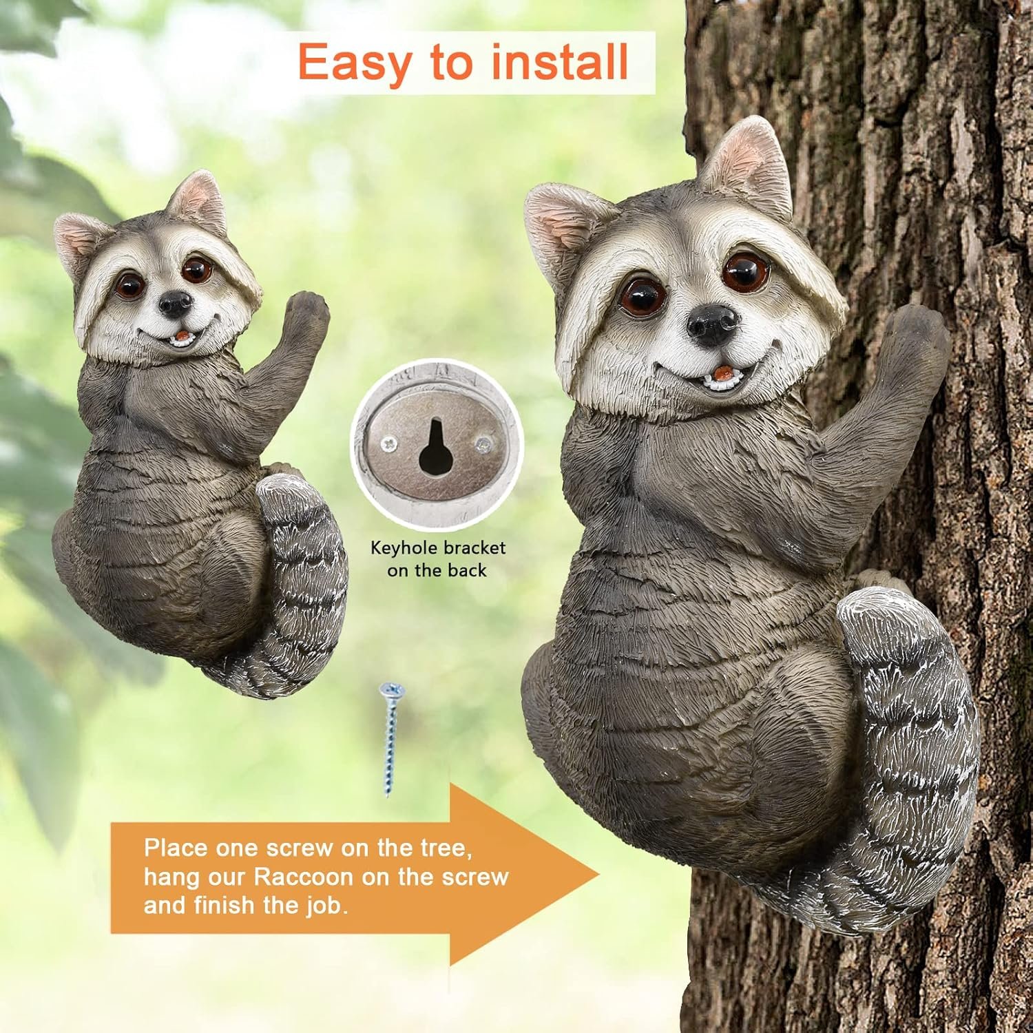 Goodeco Dragon Tree Hugger Garden Statue with Solar Lantern - 9.3 Inch Resin Dragon Decor for Outdoor, Perfect Dragon Gifts  Yard Decor