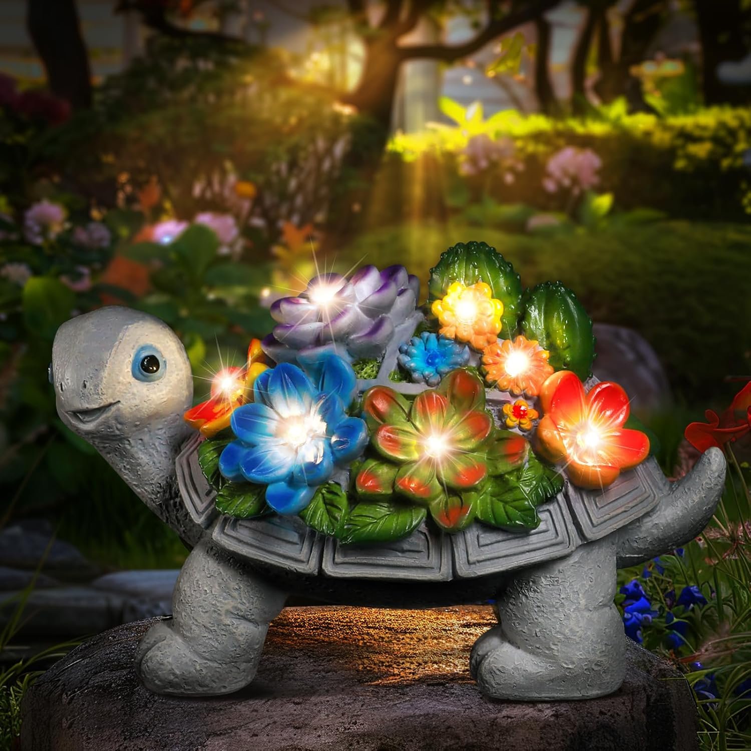 Linkax Valentines Day Gifts for Her Him Wife, Mom Gifts for Mothers Day from Daughter, Turtle Statue Solar Lights Outdoor Garden Decor for Outside Yard Patio Home, Birthday Gifts for Women Grandma