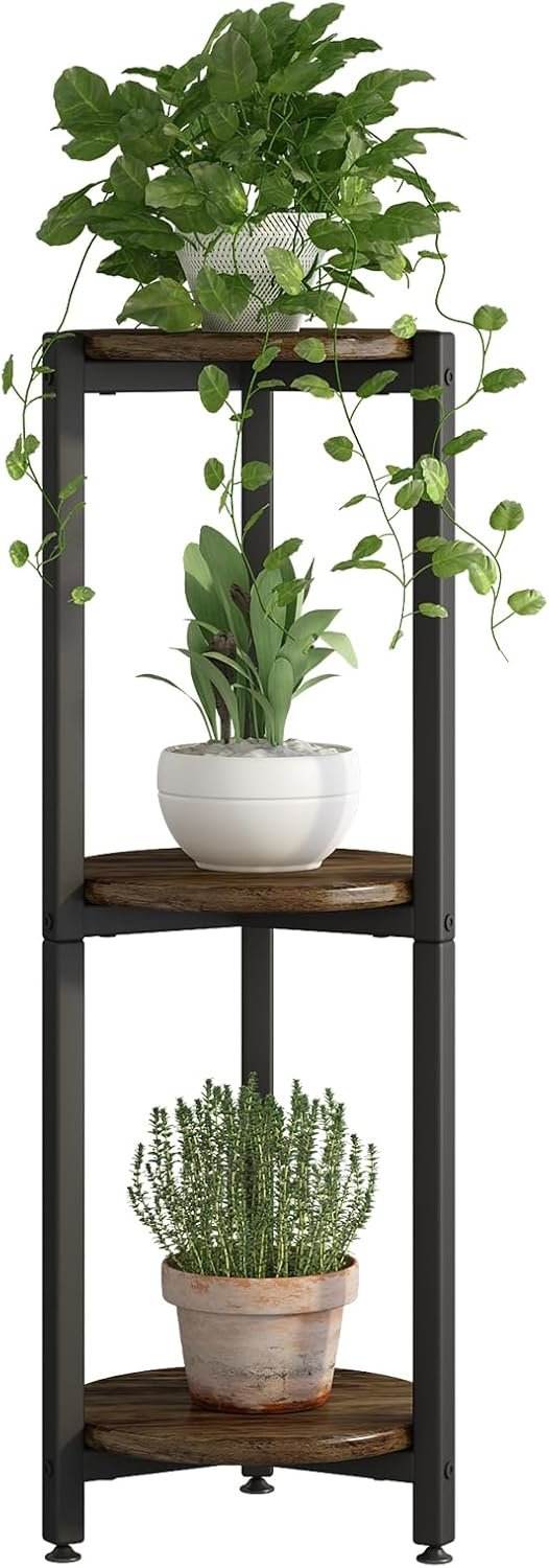 Plant Stand Indoor Corner Tall 3 Tier Metal Modern Flower Storage Plant Shelf Holder for Living Room Balcony Garden,Black (3 Tier-Black Round) Plant Stand Indoor Corner Tall 3 Tier Metal Modern Flower Storage Plant Shelf Holder for Living Room Balcony Garden,Black (3 Tier-Black Round)