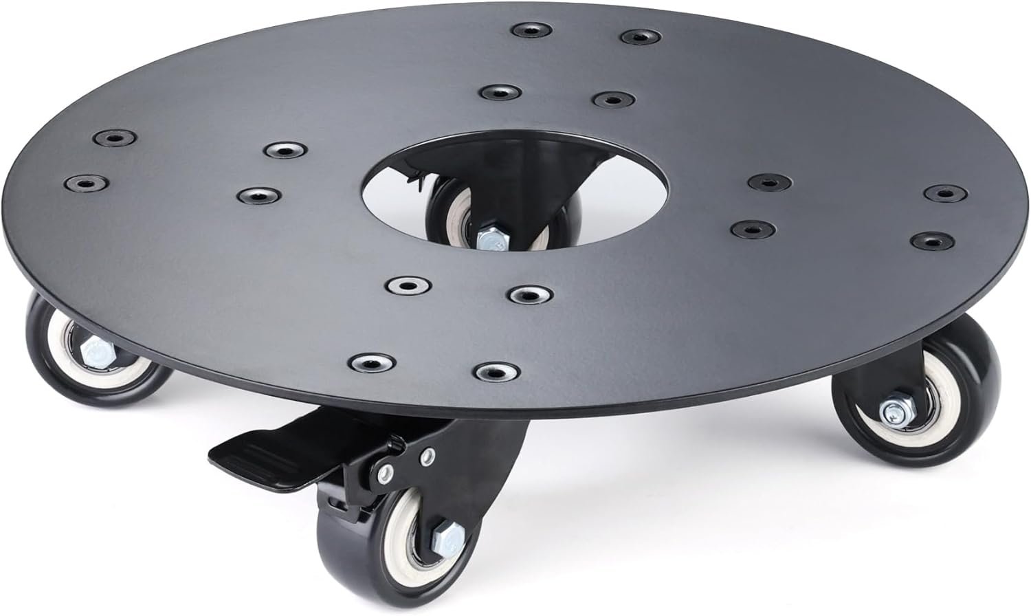 Plant Stand with Wheels,3.0mm Thick Aluminum Alloy Plant Caddy with Wheels Heavy Duty, Rolling Plant Stand Holds 12 Inch and 500lbs(Black)