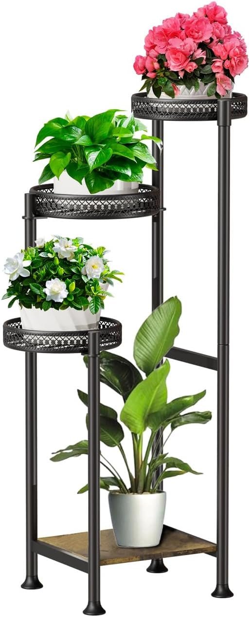 4 Tier Plant Stand Indoor,32in Tall Corner Metal Black Plant Stands,Modern Tiered Plant Holder for Outdoor Patio Garden Balcony 4 Tier Plant Stand Indoor,32in Tall Corner Metal Black Plant Stands,Modern Tiered Plant Holder for Outdoor Patio Garden Balcony