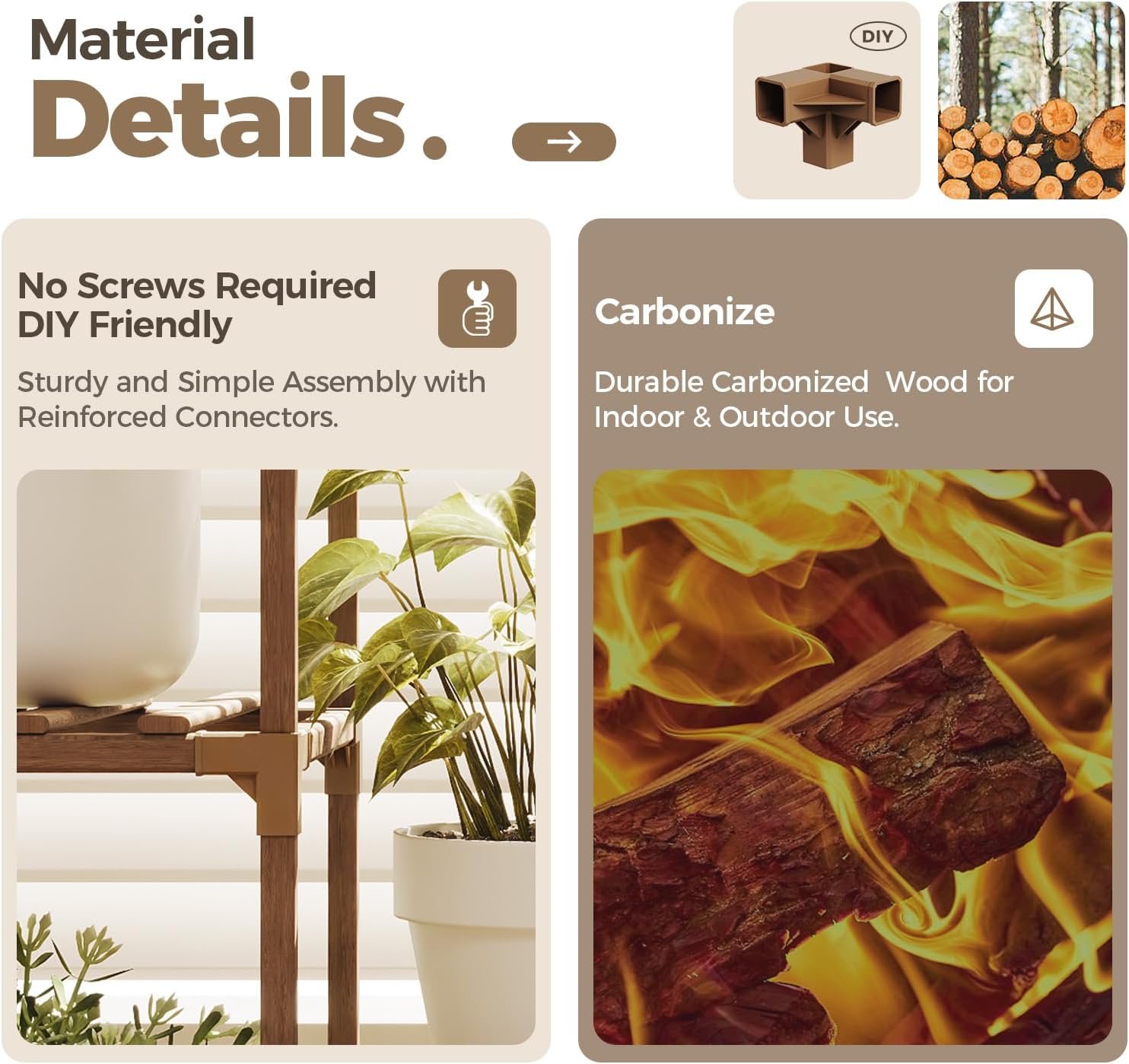 Bamworld Plant Stand Indoor Large Plant Shelf 62.2 Tall Wood Plant Holder Outdoor for Multiple Plants Hanging Plant Rack for Living Room Garden Balcony, Brown Bamworld Plant Stand Indoor Large Plant Shelf 62.2 Tall Wood Plant Holder Outdoor for Multiple Plants Hanging Plant Rack for Living Room Garden Balcony, Brown