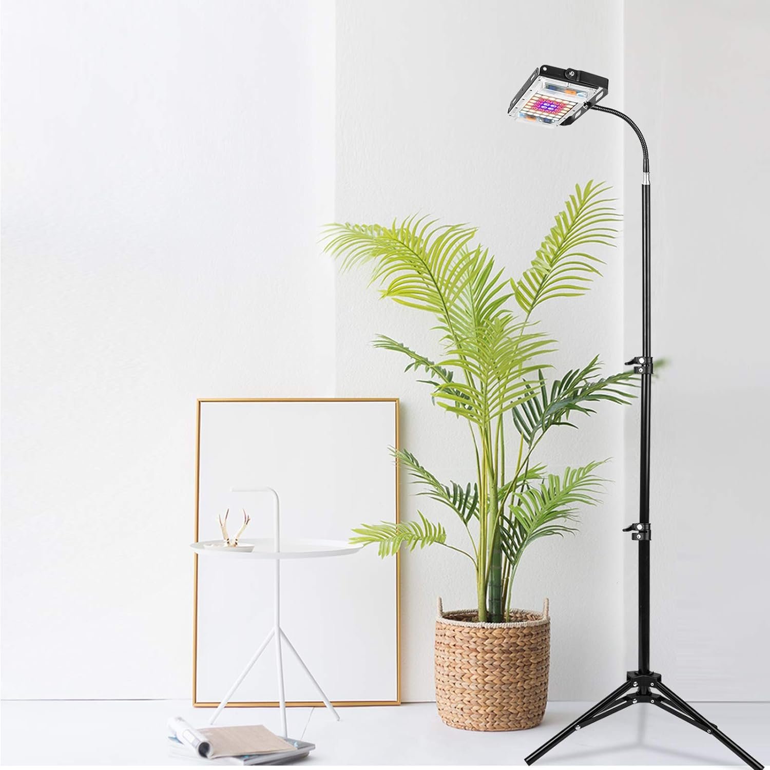 LBW Stand Grow Lights for Indoor Plants, Full Spectrum 96 LEDs Plant Grow Light, Upgraded Floor Grow Lamp with Adjustable Tripod Stand 21-68in, On/Off Switch,Ideal for Tall Large Houseplant Growing