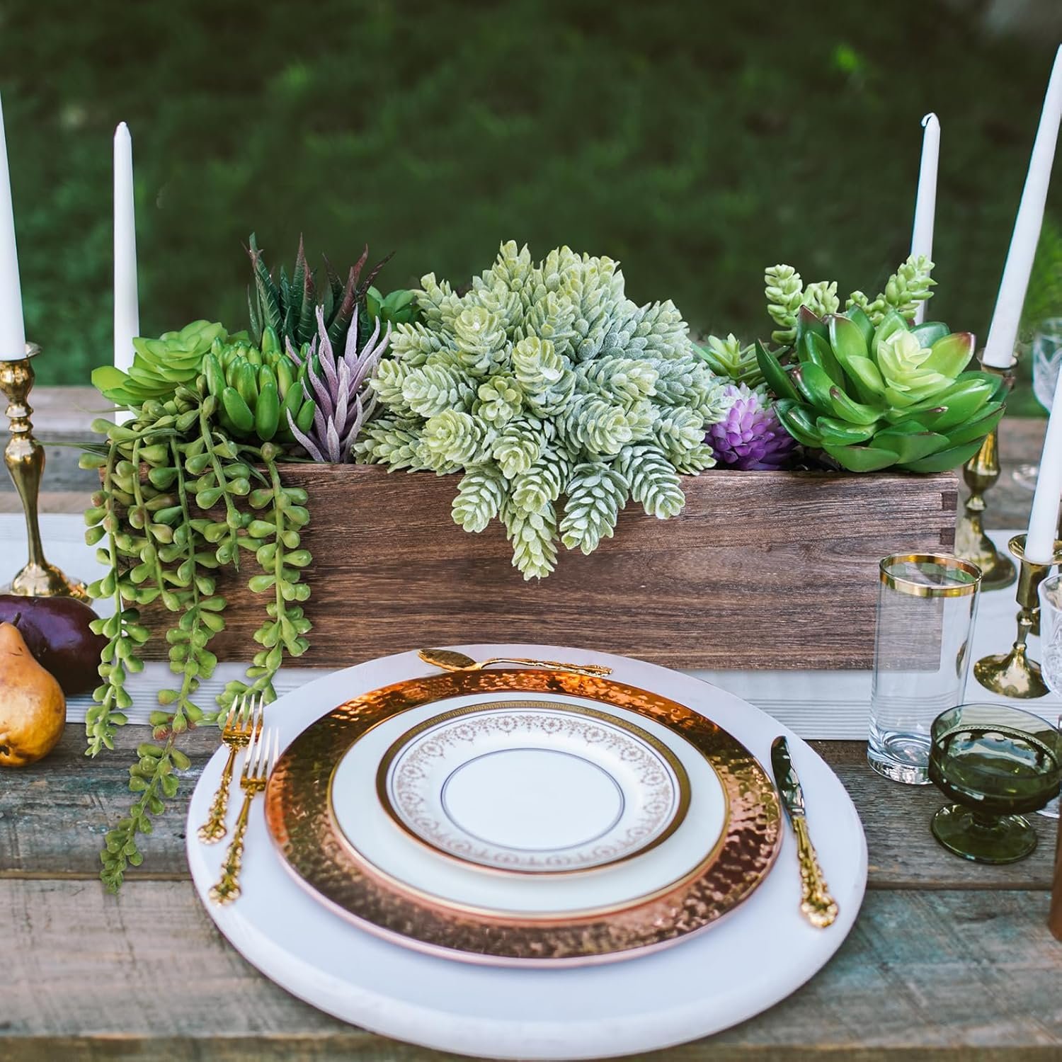 Winlyn 14 Artificial Boxwood Plants in Rectangular Wood Planter Farmhouse Greenery Arrangement Centerpiece Faux Potted Herb Plant for Wedding Dining Room Table Kitchen Windowsill Mantel Shelf Décor Winlyn 14 Artificial Boxwood Plants in Rectangular Wood Planter Farmhouse Greenery Arrangement Centerpiece Faux Potted Herb Plant for Wedding Dining Room Table Kitchen Windowsill Mantel Shelf Décor